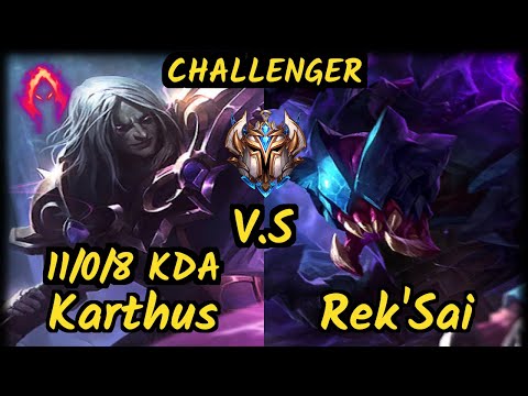JDG Flawless (KARTHUS) vs REK'SAI - 11/0/8 KDA JUNGLE CHALLENGER GAMEPLAY - KR
