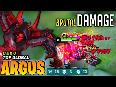 Argus Hardcarry Brutal Critical Damage [Top Global Argus] by D E K U. - Mobile Legend