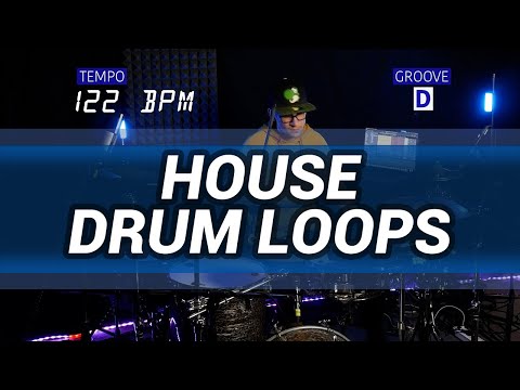 House drum loops 122 BPM // The Hybrid Drummer