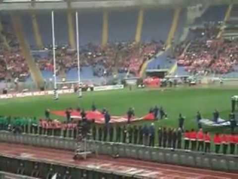 Italy v Wales 2017. The Anthems.