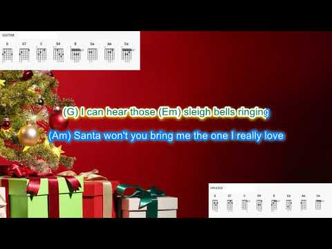 All I Want For Christmas is You by Michael Buble play along with scrolling guitar chords and lyrics