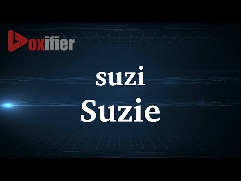 How to Pronunce Suzie in French - Voxifier.com