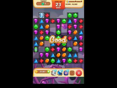 Jewel Match King Level 487 - Walkthrough ( No Booster )