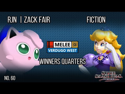 Melee @ Verdugo #60 - RJN | Zack Fair (Puff) VS Fiction (Peach) - SSBM - Winners Quarters (Game 2)