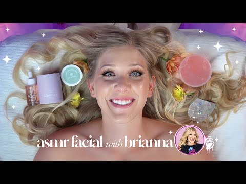 Brianna Arsement's First ASMR Sleep Facial/soft talking/scalp massage /jelly mask/water sounds #asmr