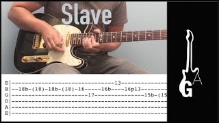 Slave by James Reyne. Guitar solo with tabs.