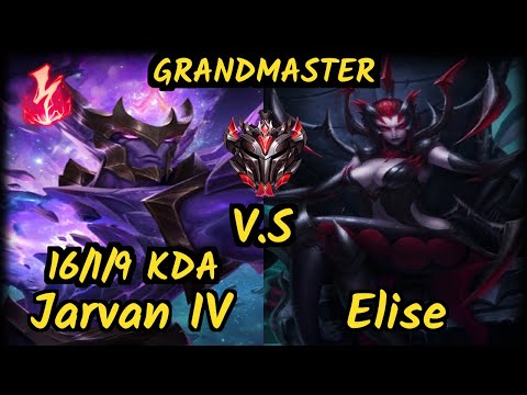 GOG Pride (JARVAN IV) vs ELISE - 16/1/9 KDA JUNGLE GAMEPLAY - EUW Ranked GRANDMASTER