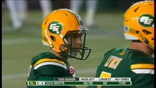 Sean Whyte #6 P K Edmonton Eskimos 23Sept2016