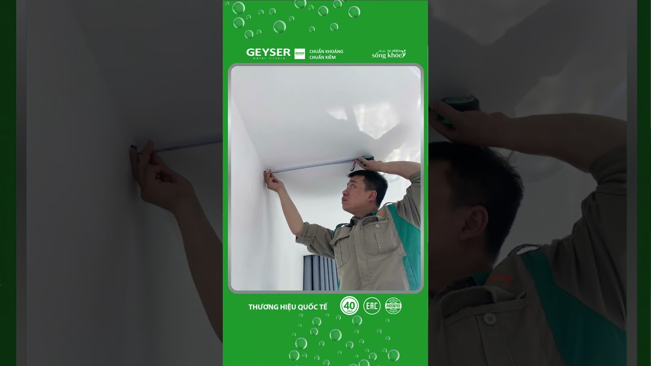 Lắp đặt âm trần lọc nước tổng đầu nguồn Geyser Ecotar cho căn hộ chung cư