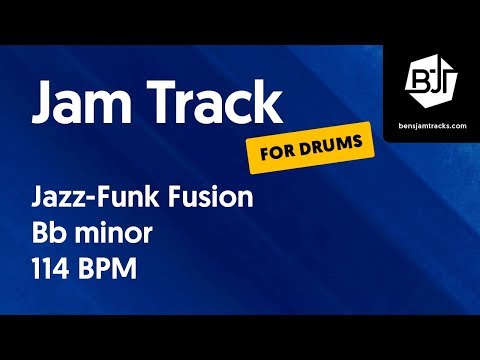 Jazz-Funk Fusion Jam Track in Bb minor (for drums) "The Fourth Floor" - BJT #15