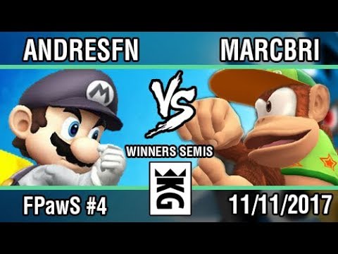 [Force Paw Saturdays #4] AndresFn (Mario) vs Marcbri (Diddy Kong) - SSB4 Winners Semis