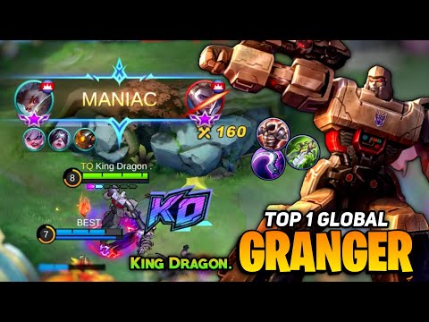 MANIAC! Granger Insane Bullet [ Top 1 Global Granger Best Build 2021 ] By King Dragon - MLBB