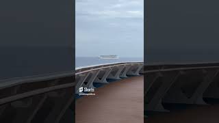 Cruise Ship Shorts - Cruise Ship Carnival Vista Sails with Royal Caribbean Adventure of the Seas