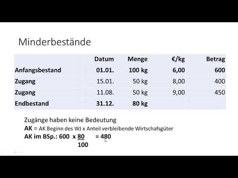 GS 3 - Vorräte - 04 - Lifo - Minderbestände