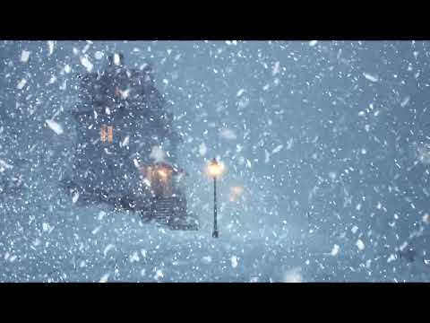 Snowstorm Ambience for Deep Sleep | Cold Wind Blowing Through Heavy Snow | Calming