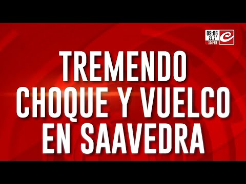 Choque y vuelco en Saavedra: hay al menos 5 heridos