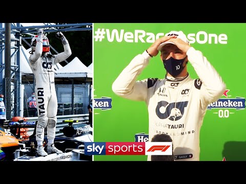 DRIVER REACTION! Gasly wins Italian Grand Prix with Sainz and Stroll on podium!