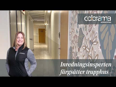 Inredningsexperten Colorama Norrköping färgsättning av trapphus