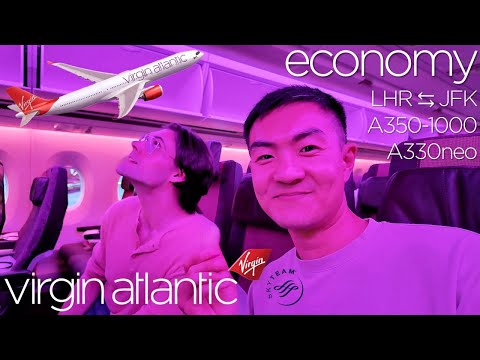 Flying Virgin Atlantic Economy & The Centurion Lounge Experience｜London LHR to & from New York JFK
