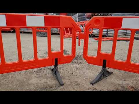 Plastic road barrier