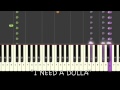 Aloe Blacc - I Need A Dollar Piano Tutorial 