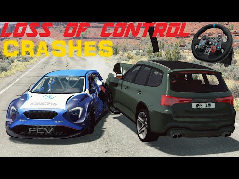 Loss of Control Crashes #1 | Logitech G29 | BeamNG Drive