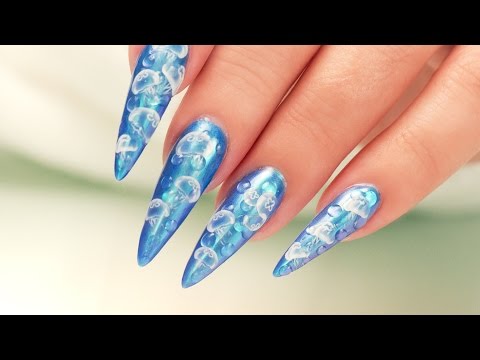 Chrome, 3D Bubbles and Jellyfish Nail Art