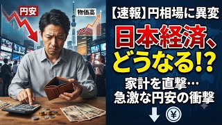 【速報】円相場に異変…日本経済、どうなる！？家計を直撃する急激な円安の衝撃