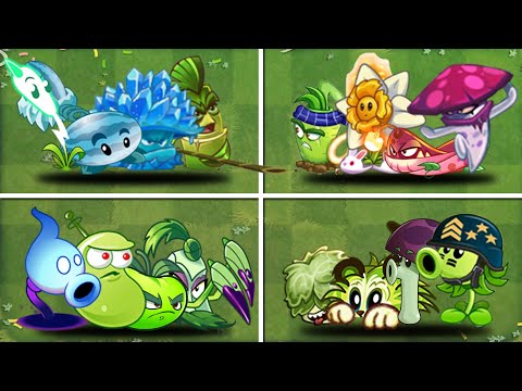 Team (Ice shroom + Spartan) & Random 11 Team Plant Vs Team Zombie Level 10 - PvZ2 Team Plant