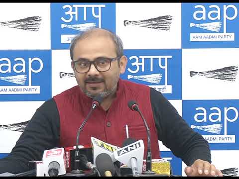 AAP RS Member N D Gupta & National spokesperson Dilip Pandey briefs media on PNB Scam