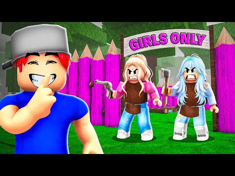 I Snuck Into a GIRLS ONLY BASE in 99 Nights in the Forest!