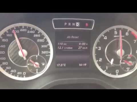 AMG A45 on German Autobahn