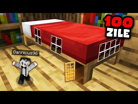 I Survived 100 Days in a Minecraft Bed...