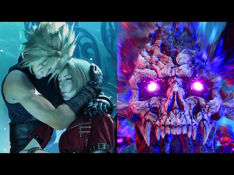 Final Fantasy VII Rebirth - Aerith's Death & Jenova Lifeclinger Boss Fight - Japanese Dub (Voices)