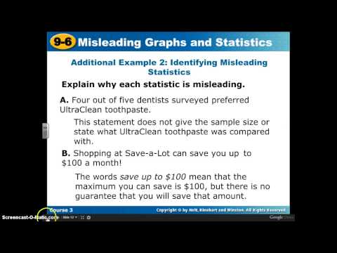9-6 Misleading Graphs and Statistics