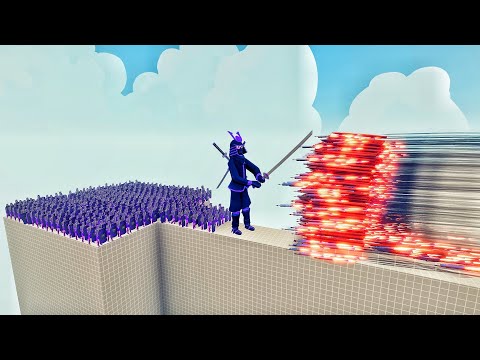100x PURPLE GUARD +GIANT SAMURAI vs EVERY GOD - Totally Accurate Battle Simulator TABS