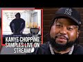 ALBUM EXCLUSIVE Kanye West Chopping Samples Live On Akademiks Stream