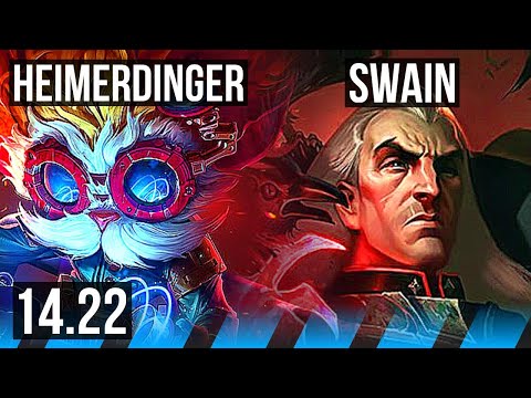 HEIMERDINGER vs SWAIN (MID) | Rank 9 Heimer | KR Grandmaster | 14.22