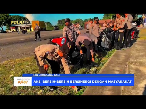 AKSI BERSIH - BERSIH POLRES JEMBRANA PASCA PUNCAK ARUS BALIK LEBARAN 2025