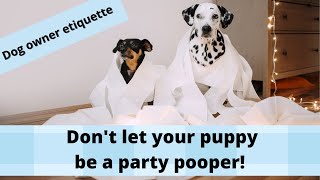 Can I take my puppy to a party? Here are 4 reasons why that breaks several dog owner etiquette rules