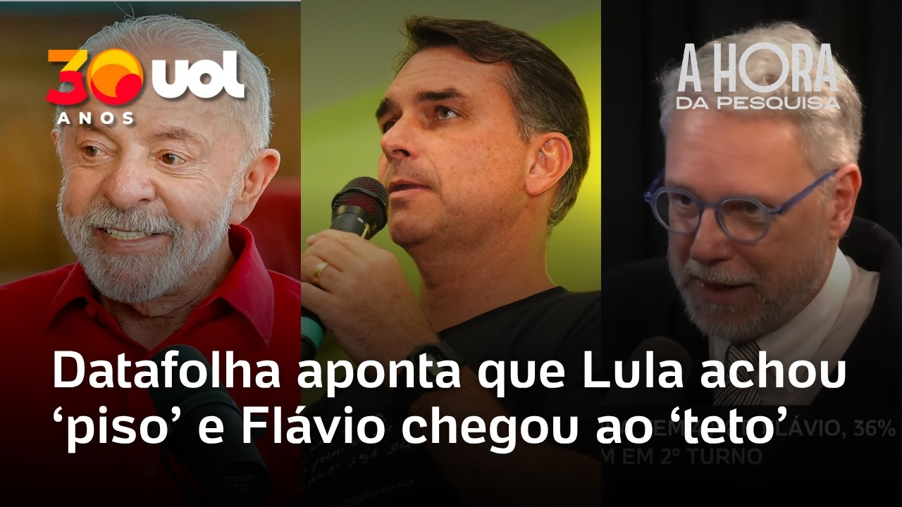 Datafolha aponta que Lula achou 'piso' e Flávio chegou ao 'teto' | Toledo