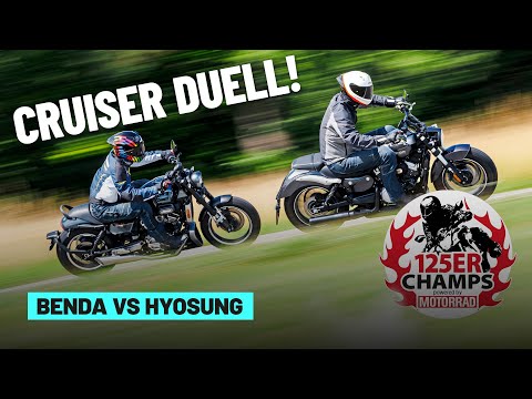 125er Cruiser-Duell 2025: Benda Rock 125 vs. Hyosung GV 125i X ABS | 125er-Champs