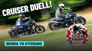 125er Cruiser-Duell 2025: Benda Rock 125 vs. Hyosung GV 125i X ABS | 125er-Champs