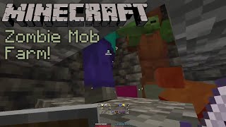 Start to Finish Zombie Mob Farm! - SP World 1 Ep 9 - Minecraft