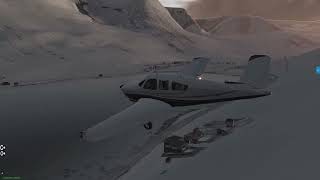 Landing Beechcraft Bonanza V35 in Isafjordur airport (BIIS) in X-plane 11