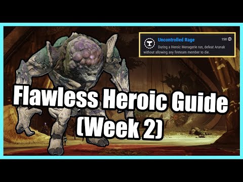 *UNCONTROLLED RAGE * Heroic Menagerie Flawless Guide Week 2 (Destiny 2)