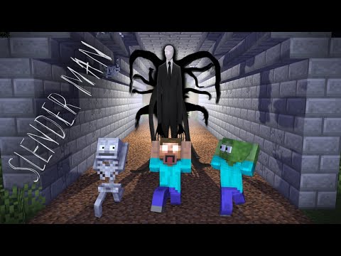 YellowBee Craft - Monster School: Slender Man Horror Story - Minecraft Animation