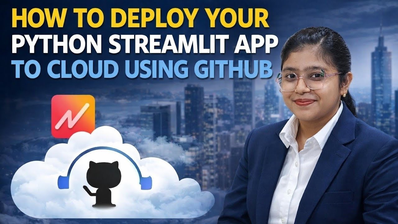HOW TO DEPLOY YOUR PYTHON STREAMLIT APP TO CLOUD USING GITHUB | Rajdeep Dar Pathshala |