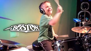 SMOKIN - BOSTON (6 year old Drummer) Drum Cover by Avery Drummer Molek