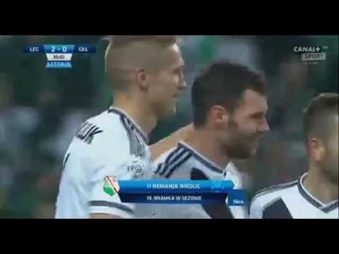 Nemanja Nikolic Goal Legia Warszawa - Leczna 2-1 | 02.12.2015